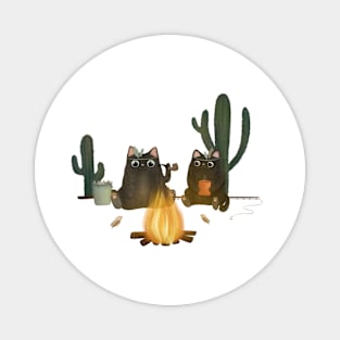 Cats camping Magnet